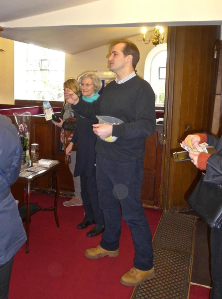 Jake Berry MP helps with the raffle at Edenfield Parish Church Coffee Morning  -  14 March
06-Religion-01-Church Buildings-004-Church of England -  Edenfield Parish Church
Keywords: 2015