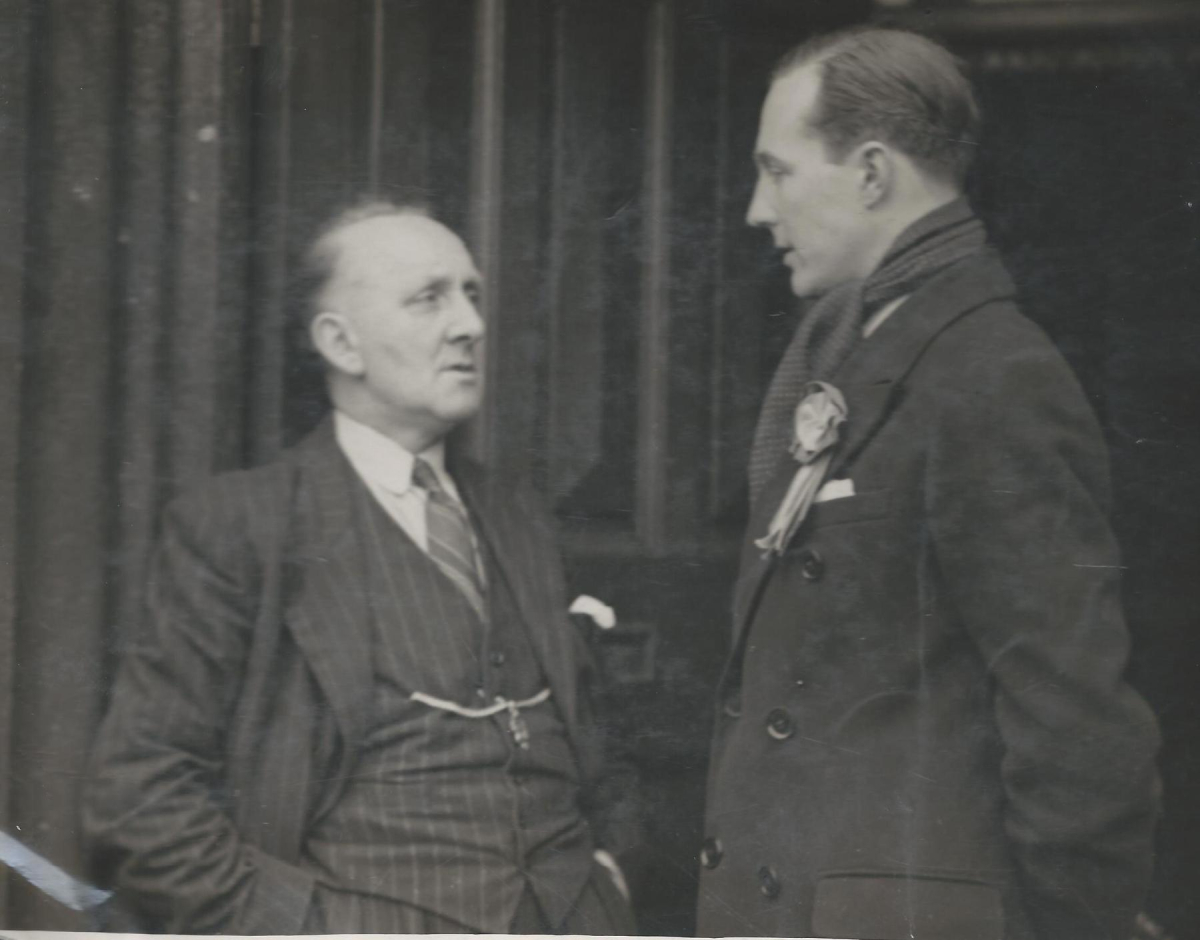 Gilbet Holt with Walter Fletcher, M.P. 
to be catalogued
Keywords: 1945