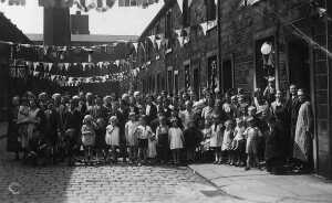 1935 Jubilee of George V. or coronation of George VI  1937  Street party, Dale St. Stubbins
17-Buildings and the Urban Environment-05-Street Scenes-027-Stubbins Lane and Stubbins area
Keywords: 1945