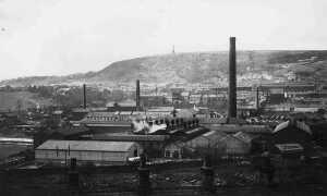 Ramsbottom Paper Mill 1960's view over Ramsbottom, from above Bury New Road(1 of 2) 
02-Industry-01-Mills-010-Ramsbottom Paper Mill,Peel Bridge,Ramsbottom
Keywords: 0