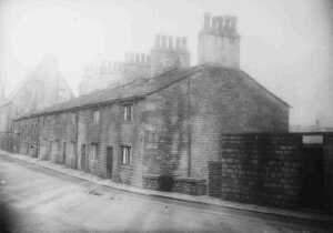 Ramsbottom Lane in 1930s, before domlition of houses in 1935.  East side of  Ramsbottom Lane, looking north.   Ditto, with New Jerusalem Church in background.(1 of 2)
06-Religion-02-Church Activities-018-New Jerusalem Church, Swedenborgian ?New Church? 
Keywords: 1945