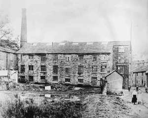 Robins Road Mill Summerseat Closed by 1888. Looks closed Note Summerseat Liberal Club as part of building. By clothes of children early 20th century? 
17-Buildings and the Urban Environment-05-Street Scenes-028-Summerseat Area
Keywords: 1945