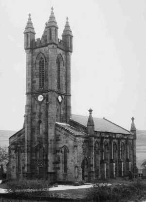 St Andrew's Church, front and side. No date
06-Religion-01-Church Buildings-002-Church of England  -  St. Andrew, Bolton Street, Ramsbottom
Keywords: 9999
