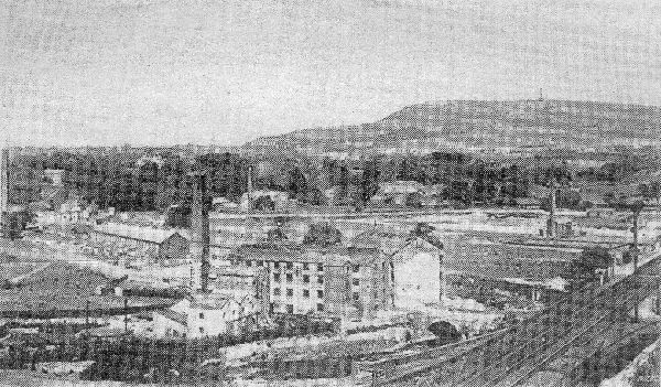 c 1880. Summerseat: Peel & Yates Cotton Mill foreground. ..L. is lowered gasometer. L is Summerseat Print Works, [see card for more detail! NOW DIGITIZED   Video 
17-Buildings and the Urban Environment-05-Street Scenes-028-Summerseat Area
Keywords: 1985