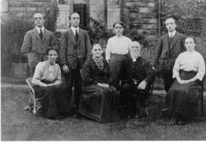 Simmonds family. Rev. D.E.M. Simmonds, Vicar St Andrews 1906/21, taken early 1900s. b: in garden with family [see card far details]
06-Religion-01-Church Buildings-002-Church of England  -  St. Andrew, Bolton Street, Ramsbottom
Keywords: 1945