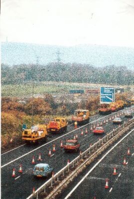 M66 motorway-2. Roadworks 1991.From top of Jacobs Ladder 1989 
to be catalogued
Keywords: 0