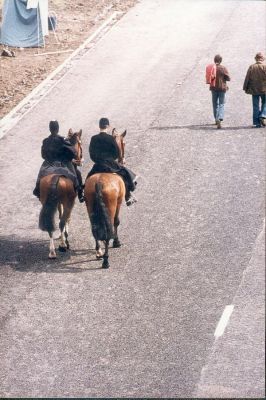 3 of pedestrians & mounted police on bypass of M66 prior opening. Official opening of M66 to Rawtenstall Summerl978 
to be catalogued
Keywords: 0
