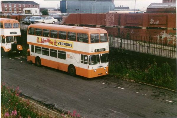 Fleet No: 6407- Registration No: DTC 416E - Chassis: unknown - Chassis No: unknown - Body:unknown - Seating: unknown - Introduced:  unknown - Withdrawn: unknown - Location: Ramp next to Bury Abbatior, off Knowsley Street, Bury - Comments: unknown Other In
16-Transport-02-Trams and Buses-000-General
Keywords: 0
