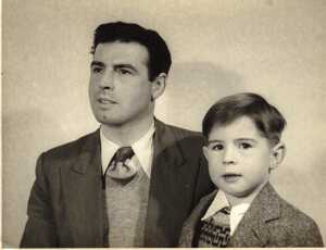 George Bancroft and son Gregory, 1950s 
people
Keywords: 1985