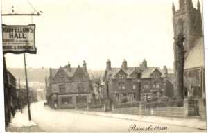 Our village Street  Bridge St, Crow lane, Oddfellows Hall, Bank, Police Station, Memorial Gardens, St Paul's Church.  The Police station was sold in 1971 and then demolished later. It had previously been the Vicarage (1887-1937). The Chapel of Rest now s
06-Religion-01-Church Buildings-001-Church of England  - St. Paul, Bridge Street, Ramsbottom
Keywords: 1985