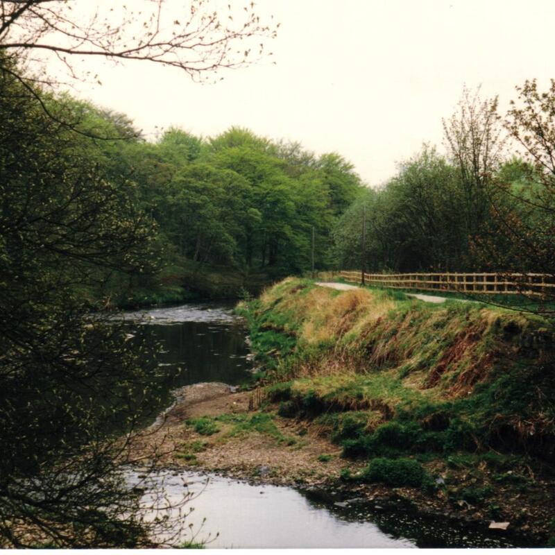 Footpath along River Irwell, Nuttall Park area test