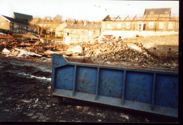 Demolition of Rose Mill / Cudworths / Peel Mill taken from Palatine Street 
02-Industry-01-Mills-009-Peel Mill,Ramsbottom
Keywords: 1998