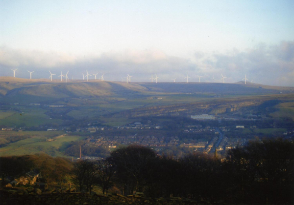 Wind Turbines from Holcombe Hill 
18-Agriculture and the Natural Environment-03-Topography and Landscapes-001-Holcombe Hill
Keywords: 2008