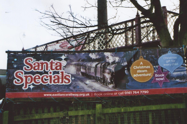 Santa Special advertisement at Ramsbottom station 
16-Transport-03-Trains and Railways-000-General

Keywords: 2012