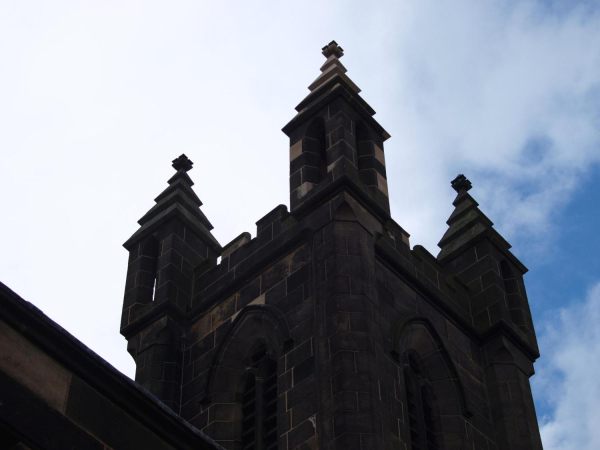 St Andrew's Church tower with new Pinnacle
06-Religion-01-Church Buildings-002-Church of England  -  St. Andrew, Bolton Street, Ramsbottom
Keywords: 2015