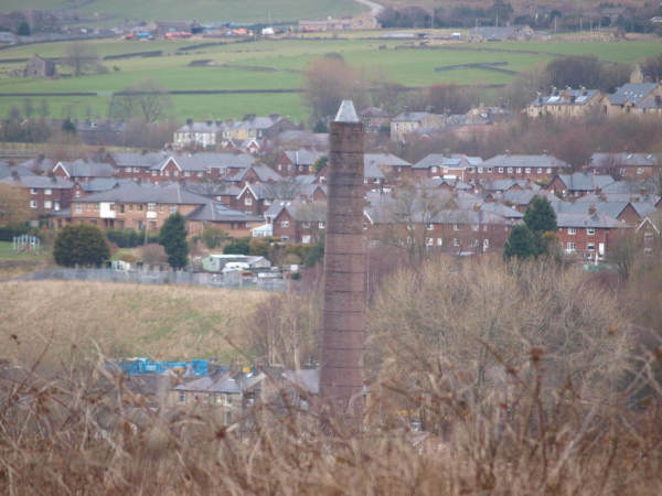 Paper Mill chimney from St Andrew's Church
06-Religion-01-Church Buildings-002-Church of England  -  St. Andrew, Bolton Street, Ramsbottom
Keywords: 2015