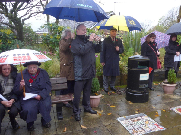 The Last Post being played at the Memorial Service in the Memorial Garden, Market Street, Edenfield organised by Edenfield  Village Residents Association - 7 November
17-Buildings and the Urban Environment-05-Street Scenes-011-Edenfield
Keywords: 2015