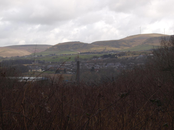 Paper Mill chimney from St Andrews Church
06-Religion-01-Church Buildings-002-Church of England  -  St. Andrew, Bolton Street, Ramsbottom
Keywords: 2015