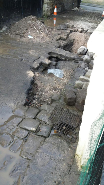 Water burst on West Well Street, back of 12 Bolton Road West in April 
17-Buildings and the Urban Environment-05-Street Scenes-002-Bolton Road West
Keywords: 2017