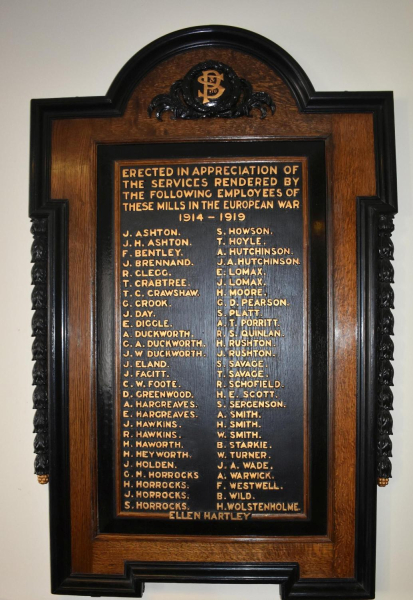 Restored Porritt and Spencer World War I Memorial Plaque installed at Ramsbottom British Legion 
15-War-03-War Memorials-000-General
Keywords: 2018