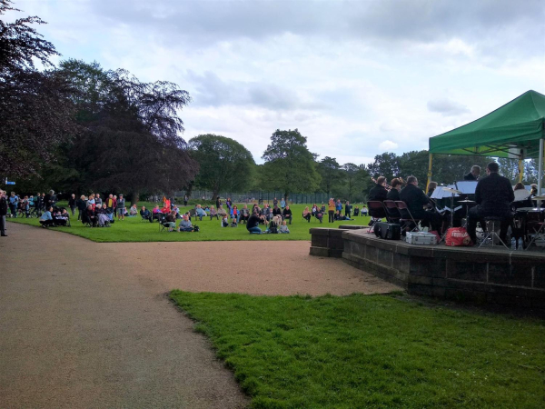 Goodshaw brass band playing in Nuttall Park 
14-Leisure-01-Parks and Gardens-001-Nuttall Park General
Keywords: 2019