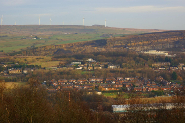 Ramsbottom and Marshalls quarry from Holcombe 
02-Industry-05-Miscellaneous Industry-009-Marshall Quarry, Shuttleworth
Keywords: 2019