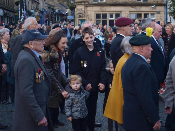 Parade making there way onto St Paul's Gardens Cenotaph 
06-Religion-01-Church Buildings-001-Church of England  - St. Paul, Bridge Street, Ramsbottom
Keywords: 2021