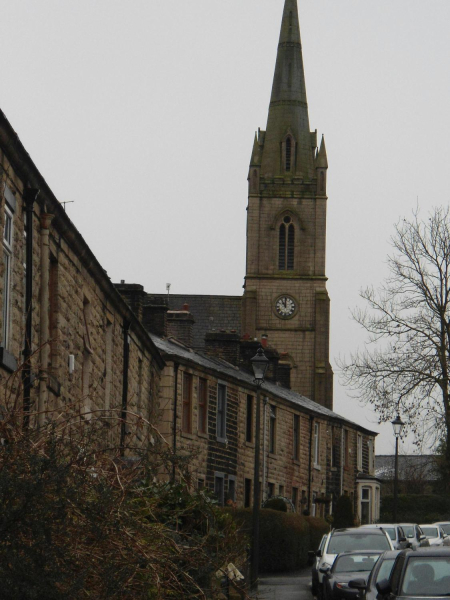 St Paul's Church from Crow Lane 
06-Religion-01-Church Buildings-001-Church of England  - St. Paul, Bridge Street, Ramsbottom
Keywords: 2021