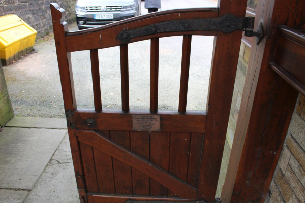 Inscription on Lynch Gate Holcombe Church 
06-Religion-01-Church Buildings-003-Church of England -  Emmanuel, Holcombe
Keywords: 2022