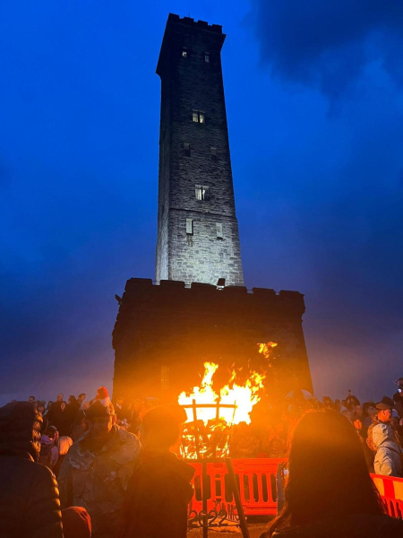 Queen Elizabeth II Platinum Jubilee Celebrations on Holcombe Hill lighting a beacon 
18-Agriculture and the Natural Environment-03-Topography and Landscapes-001-Holcombe Hill
Keywords: 2022