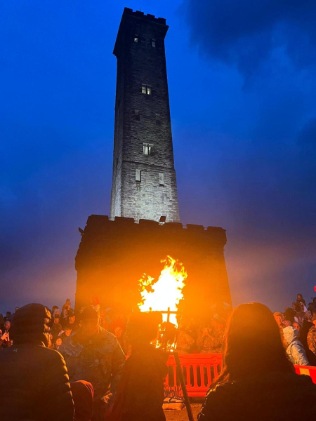 Queen Elizabeth II Platinum Jubilee Celebrations on Holcombe Hill lighting a beacon 
18-Agriculture and the Natural Environment-03-Topography and Landscapes-001-Holcombe Hill
Keywords: 2022