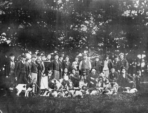 c1880. The Last wakes Monday in Holcombe. John Jackson. ...[1835-1905, huntsman1867-1899)] with hunting horn. 
09-People and Family-02-People-000-General
Keywords: 1945