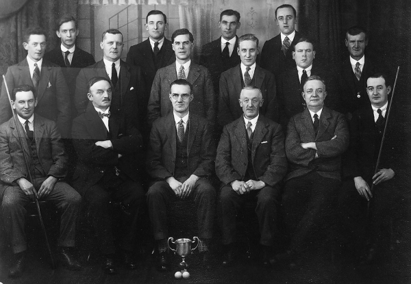 1920s Billiards team in Ramsbottom. Names of team in Around Ramsbottom p 122 
09-People and Family-02-People-000-General
Keywords: 1945