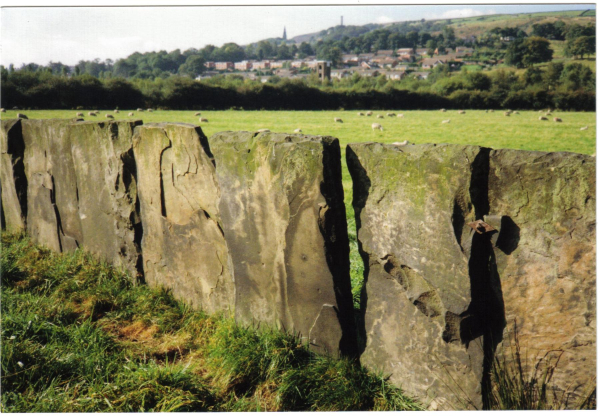 Flag stone wall ,  Waterside 
17-Buildings and the Urban Environment-05-Street Scenes-028-Summerseat Area
Keywords: 1989
