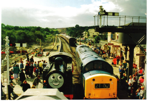 Thomas the Tank day at Ramsbottom station
16-Transport-03-Trains and Railways-000-General

Keywords: 1990