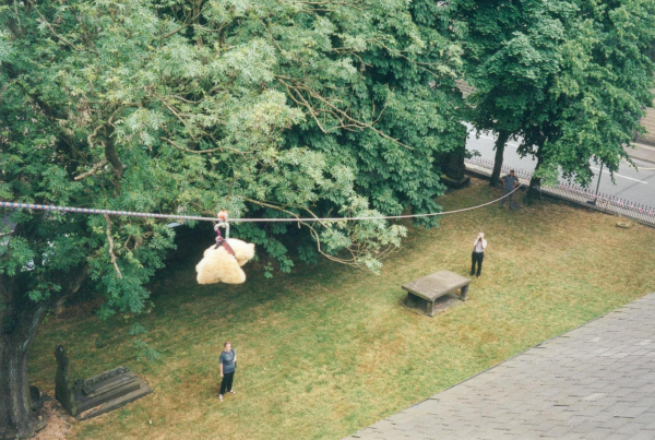 Teddy bear ride from Edenfield Parish Church
06-Religion-01-Church Buildings-004-Church of England -  Edenfield Parish Church
Keywords: 2001