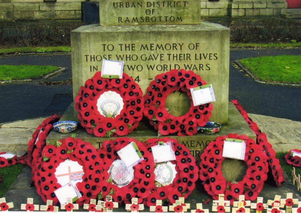 Rememberance Sunday in Ramsbottom - Cenotaph and Wreaths 
15-War-03-War Memorials-001-St Paul's Gardens and Remembrance Sunday
Keywords: 2006