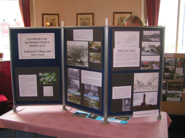 Displays at R.H.S. 20th Anniversary Event 
01-Ramsbottom Heritage Society-01-RHS Activities-017-2007 20th Annivresary in Civic Hall
Keywords: 2007