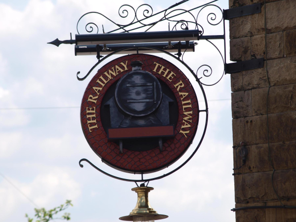 SIGN OVER RAILWAY PUB  
16-Transport-03-Trains and Railways-000-General
Keywords: 2013
