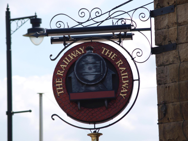 SIGN OVER RAILWAY PUB  
16-Transport-03-Trains and Railways-000-General
Keywords: 2013