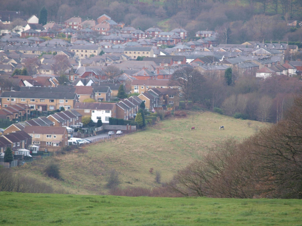 NUTTALL LANE & CHURCH FIELDS TAKEN FROM MANCHESTER RD 
17-Buildings and the Urban Environment-05-Street Scenes-019-Nuttall area
Keywords: 2013