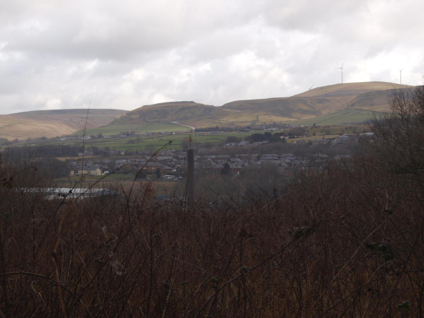 Paper Mill chimney from St Andrews Church
06-Religion-01-Church Buildings-002-Church of England  -  St. Andrew, Bolton Street, Ramsbottom
Keywords: 2015