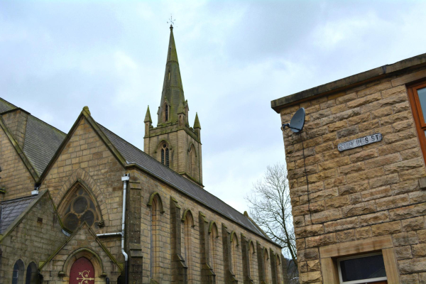 St Pauls Street and part of church
06-Religion-01-Church Buildings-001-Church of England  - St. Paul, Bridge Street, Ramsbottom
Keywords: 2016