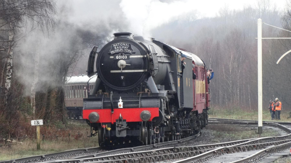 Testing of the refurbished Flying Scotsman - arriving at Ramsbottom from Rawtenstall 
to be catalogued
Keywords: 2016