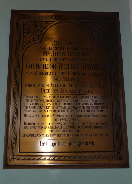 Edenfield Methodist Church open day before building was sold - memorial palque
06-Religion-02-Church Activities-012-Methodist - Edenfield Primitive Methodist Chapel
Keywords: 2016