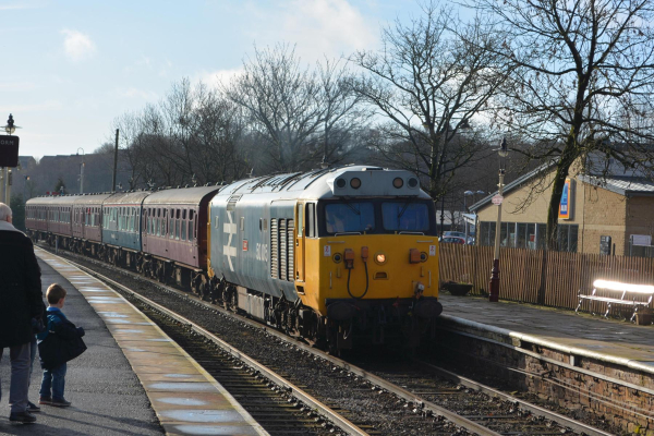 Ramsbottom Station and the Valiant on the 4th Feb 2017 
16-Transport-03-Trains and Railways-000-General
Keywords: 2017