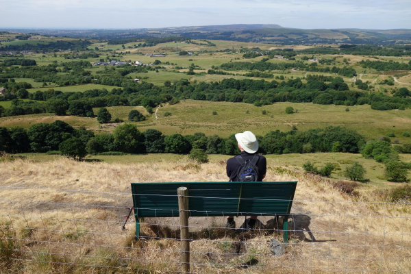 Rest with a view from the back of Holcombe Hill. 
18-Agriculture and the Natural Environment-03-Topography and Landscapes-001-Holcombe Hill
Keywords: 2018