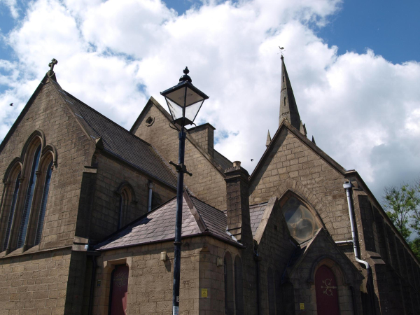 Back of St Paul's Church
06-Religion-01-Church Buildings-001-Church of England  - St. Paul, Bridge Street, Ramsbottom
Keywords: 2019