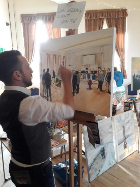 Ramsbottom Exibition of 200yrs of Paintings and Photos - - Kate getting tips - Nearly Done 
01-Ramsbottom Heritage Society-01-RHS Activities-009-2019 Art Exhibition in Civic Hall
Keywords: 2019