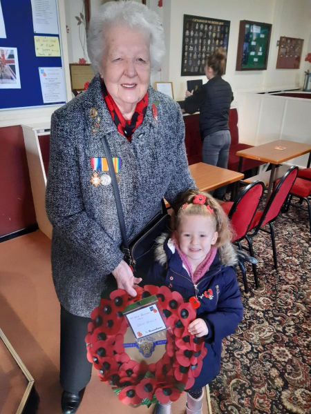 Rememberance Sunday 10-11-2019 Ramsbottom Royal British Legion - -  Great Grandma and Great Granddaughter ready for the big day 
15-War-03-War Memorials-001-St Paul's Gardens and Remembrance Sunday
Keywords: 2019